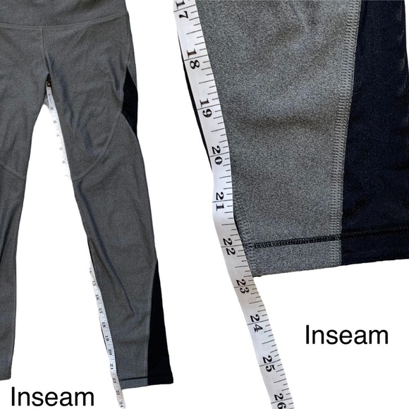 Under Armour HeatGear Gray Grey and white Mesh Mid-Rise Leggings Size Small - Picture 15 of 17